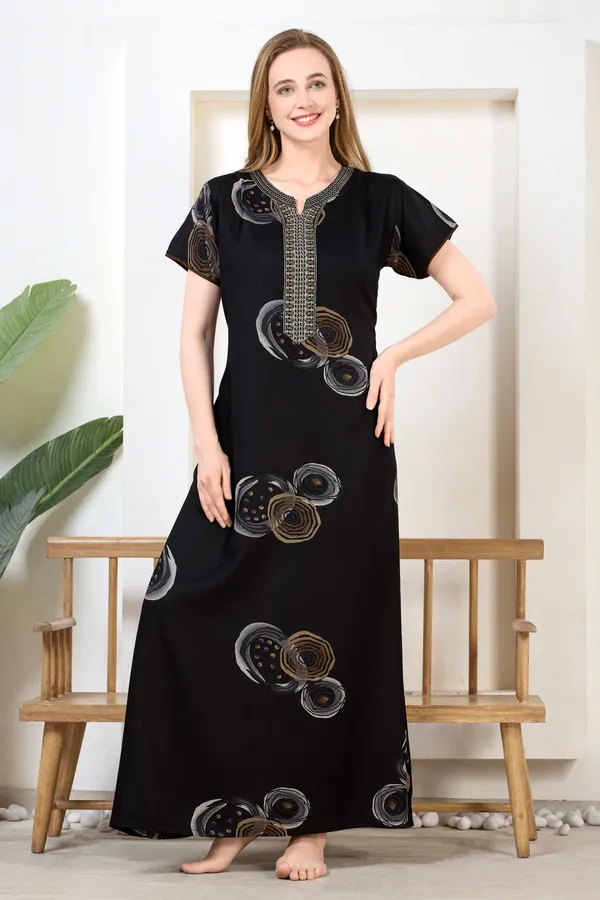 Black_abstract_embroidered__A-line_Alpine__Nighty_for_Women