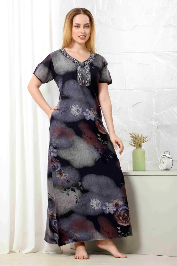 Blue_floral_embroidered__A-line_Alpine__Nighty_for_Women