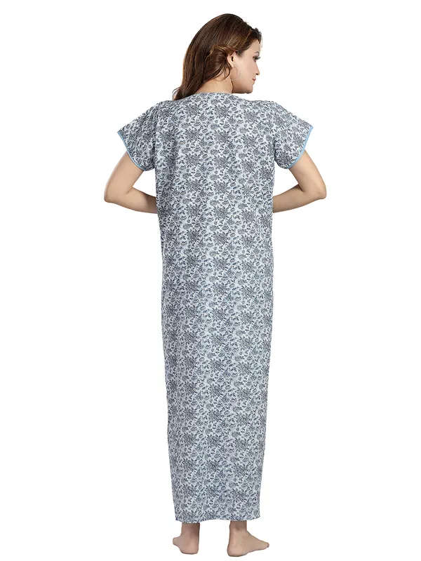 Blue_floral_pure_Cotton__Nighty_for_Women