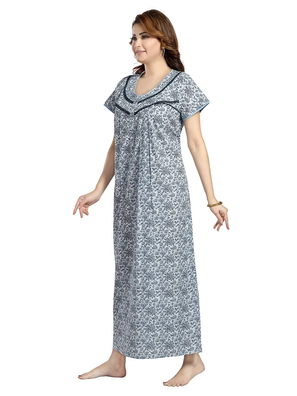 Blue_floral_pure_Cotton__Nighty_for_Women