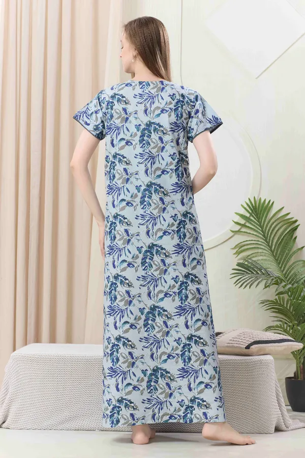 Blue_floral_pure_Cotton__Nighty_for_Women