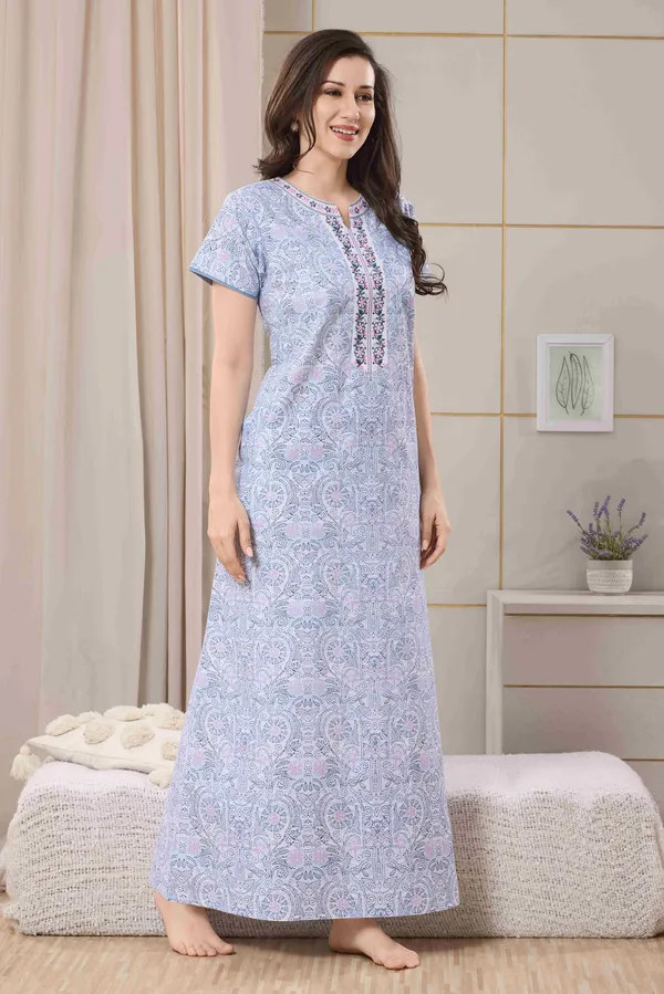 Blue_pure_Cotton__Nighty_for_Women