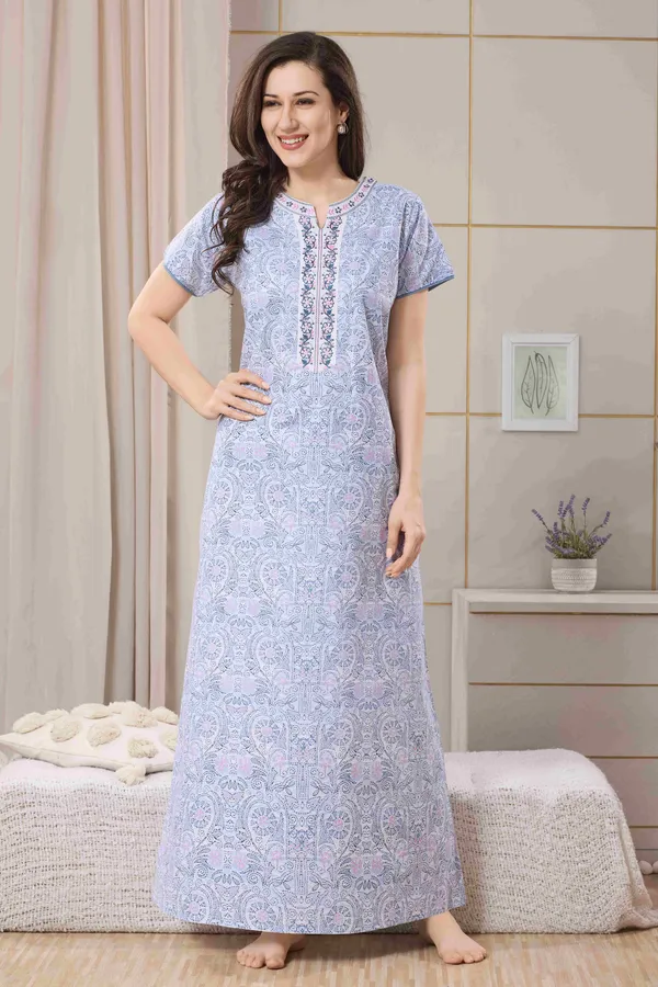 Blue_pure_Cotton__Nighty_for_Women