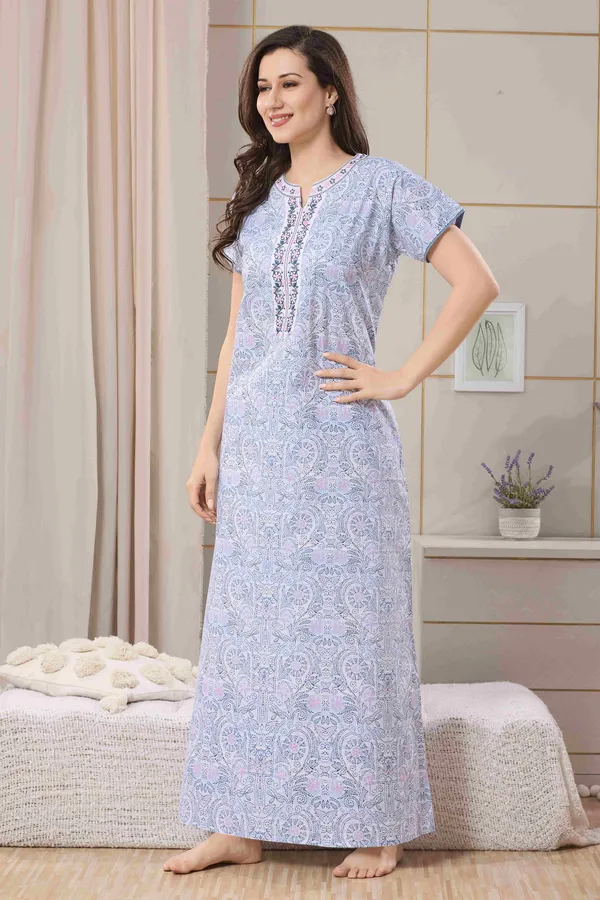 Blue_pure_Cotton__Nighty_for_Women