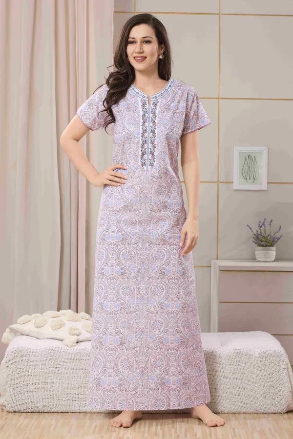 Brown_pure_Cotton__Nighty_for_Women
