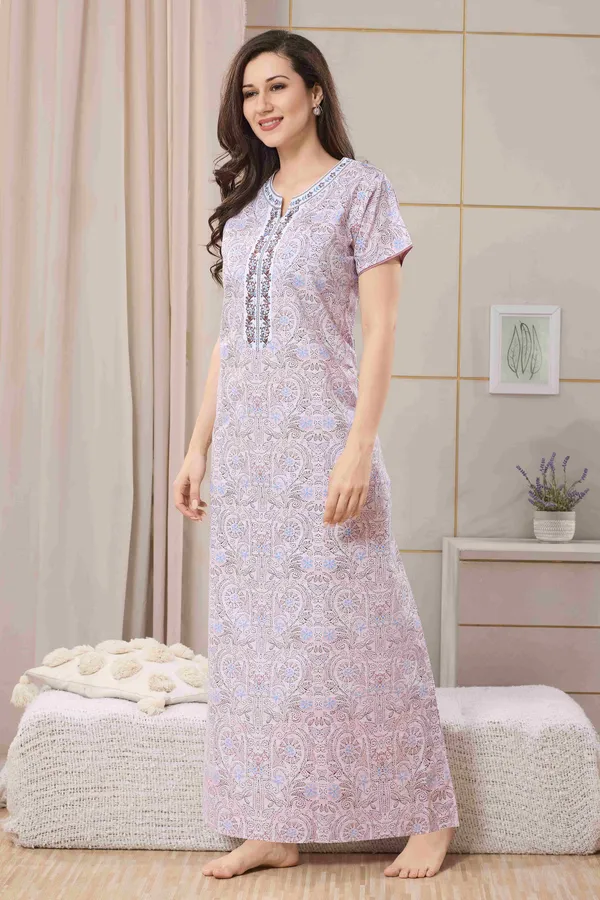 Brown_pure_Cotton__Nighty_for_Women