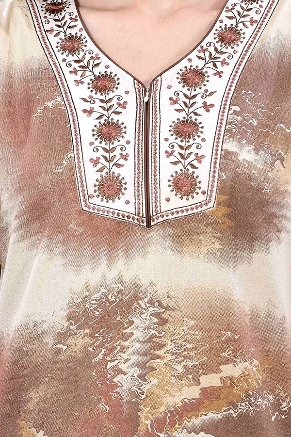 Brown_tye-dye_embroidered__A-line_Alpine__Nighty_for_Women