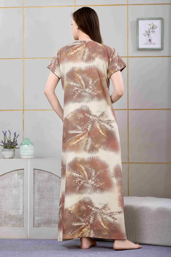 Brown_tye-dye_embroidered__A-line_Alpine__Nighty_for_Women
