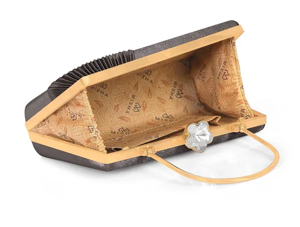 Grey_Crystal_Radiance_Clutch_For_Women_With_Handle_And_Chain_Strap_For_Women_&_Girls_(22_X_10_X_17.5_Cm)