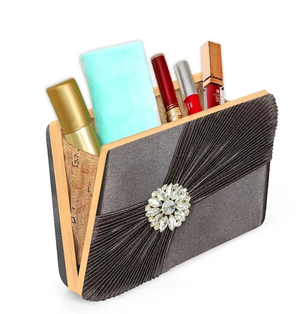Grey_Crystal_Radiance_Clutch_For_Women_With_Handle_And_Chain_Strap_For_Women_&_Girls_(22_X_10_X_17.5_Cm)