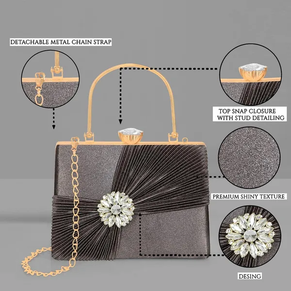 Grey_Crystal_Radiance_Clutch_For_Women_With_Handle_And_Chain_Strap_For_Women_&_Girls_(22_X_10_X_17.5_Cm)