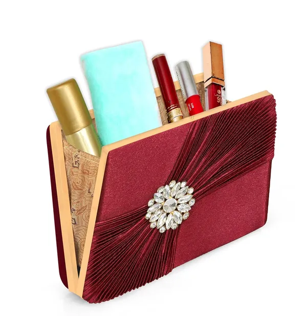 Maroon_Crystal_Radiance_Clutch_For_Women_With_Handle_And_Chain_Strap_For_Women_&_Girls_(22_X_10_X_17.5_Cm)