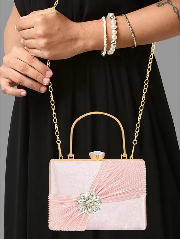 Pink_Crystal_Radiance_Clutch_For_Women_With_Handle_And_Chain_Strap_For_Women_&_Girls_(22_X_10_X_17.5_Cm)