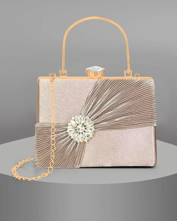 Rose_Gold_Crystal_Radiance_Clutch_For_Women_With_Handle_And_Chain_Strap_For_Women_&_Girls_(22_X_10_X_17.5_Cm)