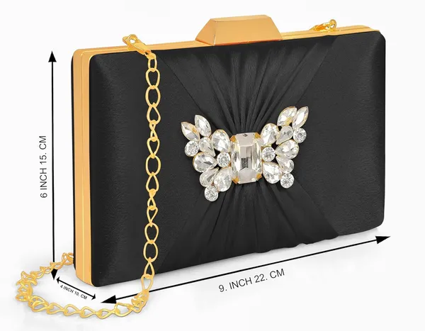 Black_Sophisticated_Satin_Clutch_With_Straight_Diamond_And_Removable_Chain_Strap_For_Women_&_Girls_(22_X_10_X_15_Cm)