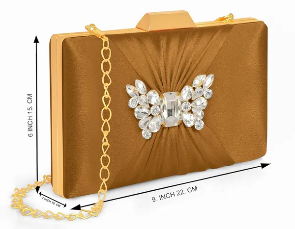 Brown_Sophisticated_Satin_Clutch_With_Straight_Diamond_And_Removable_Chain_Strap_For_Women_&_Girls_(22_X_10_X_15_Cm)