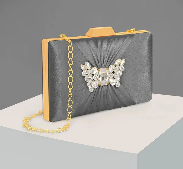 Grey_Sophisticated_Satin_Clutch_With_Straight_Diamond_And_Removable_Chain_Strap_For_Women_&_Girls_(22_X_10_X_15_Cm)