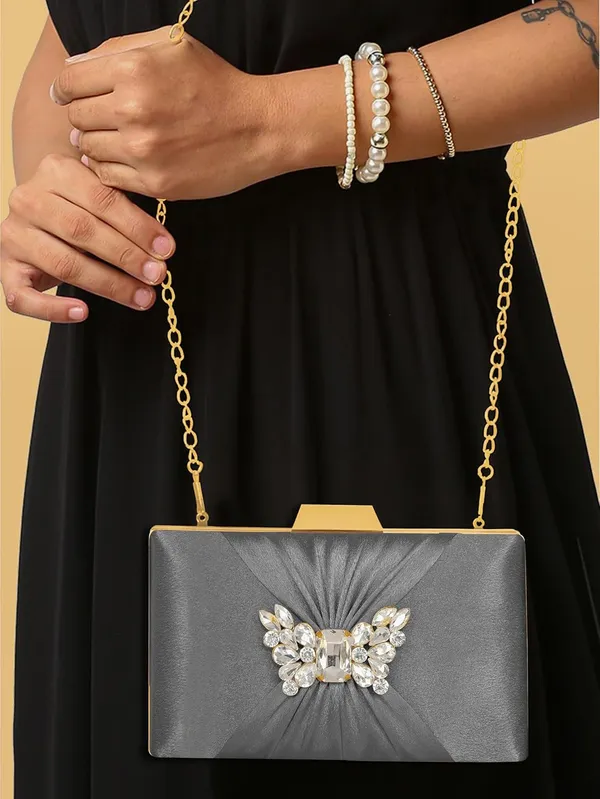 Grey_Sophisticated_Satin_Clutch_With_Straight_Diamond_And_Removable_Chain_Strap_For_Women_&_Girls_(22_X_10_X_15_Cm)