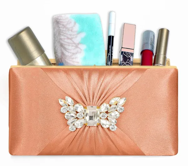 Peach_Sophisticated_Satin_Clutch_With_Straight_Diamond_And_Removable_Chain_Strap_For_Women_&_Girls_(22_X_10_X_15_Cm)