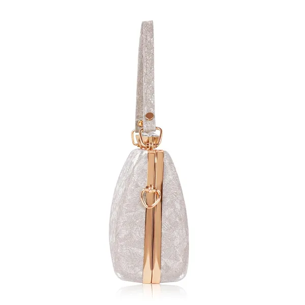 Gold_Shimmering_Textured_Fabric_Geometric_Pattern_Crystal_Twist_Evening_Clutch_For_Women_&_Girls_(18.6_X_6_X_12.6_Cm)