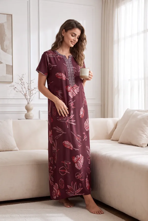Cherry_floral_alpine_A-line_neck_embroidery_nighty_for_womens