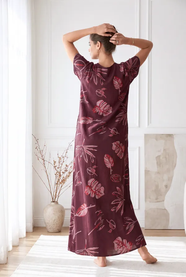 Cherry_floral_alpine_A-line_neck_embroidery_nighty_for_womens