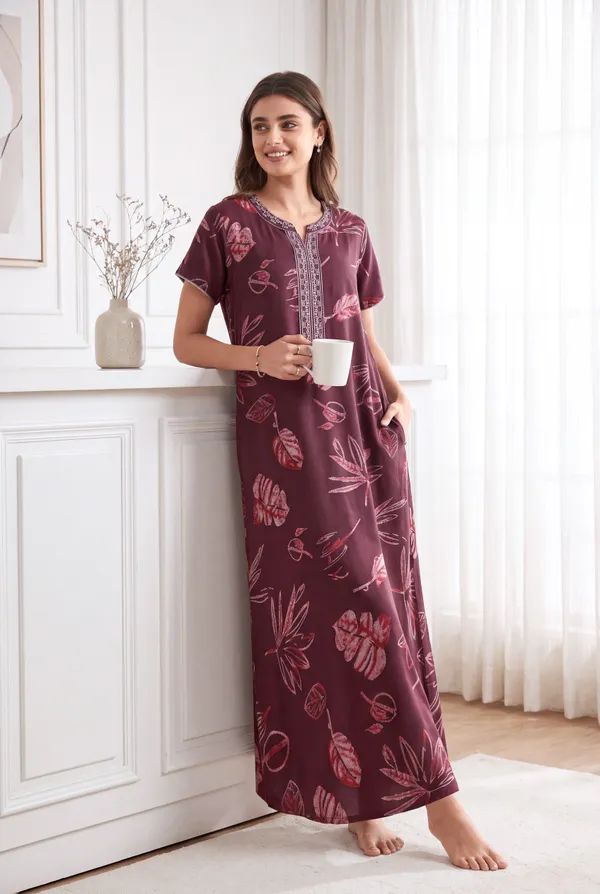 Cherry_floral_alpine_A-line_neck_embroidery_nighty_for_womens