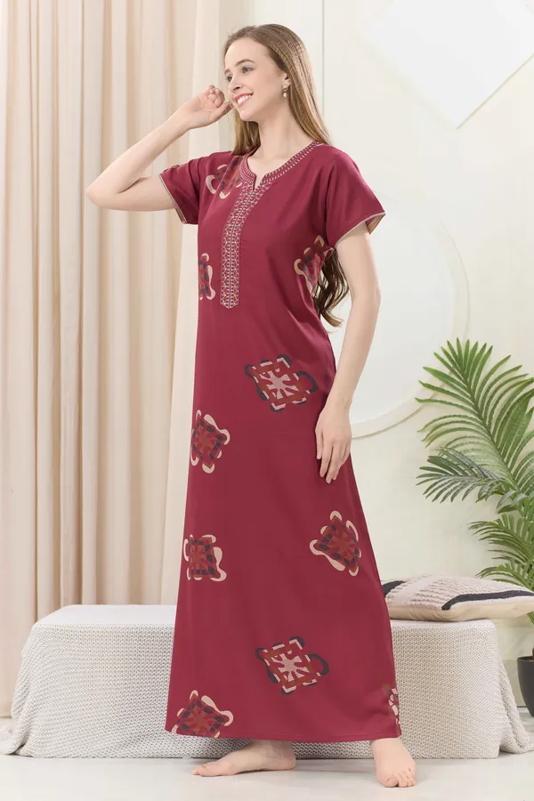 Cherry_floral_embroidered__A-line_Alpine__Nighty_for_Women