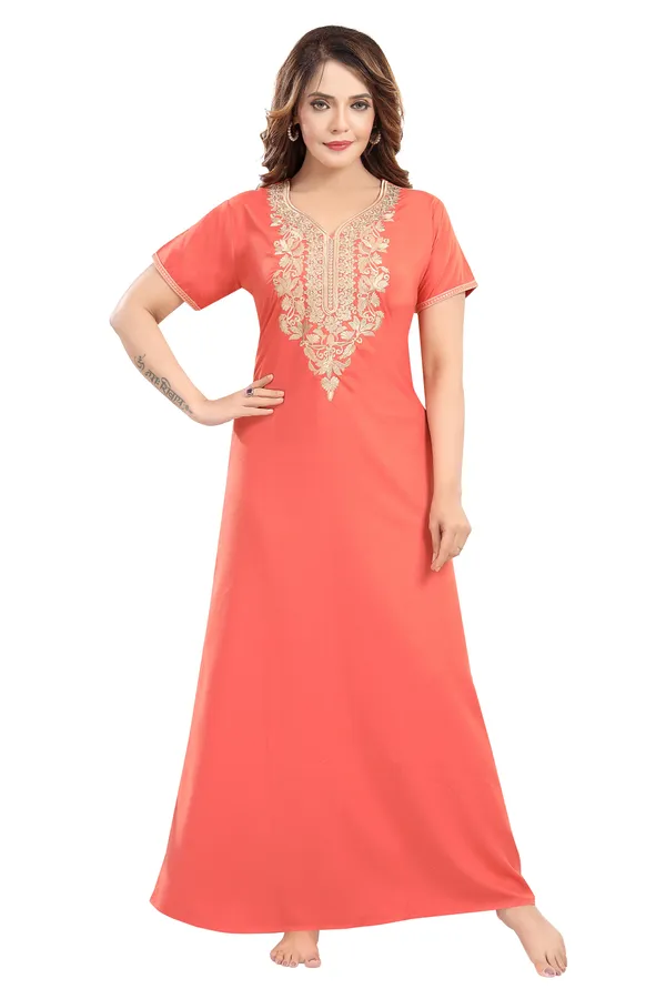 Coral_Cotton_Blend_Nighty_For_Women