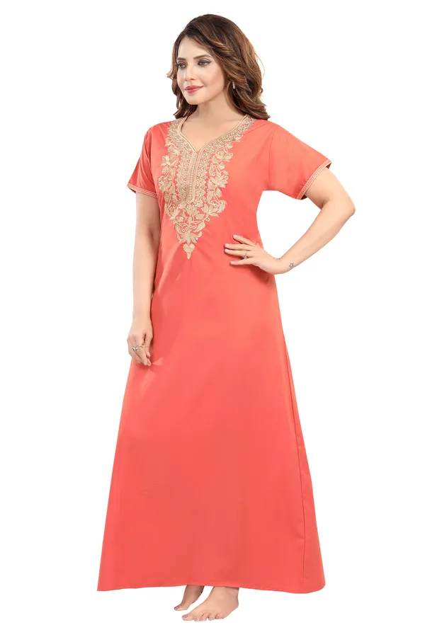 Coral_Cotton_Blend_Nighty_For_Women