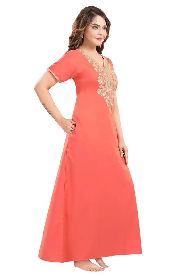 Coral_Cotton_Blend_Nighty_For_Women