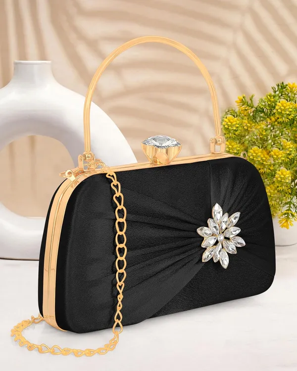 Black_Premium_Satin_With_Shiny_Texture_Diamond_Clutch_For_Women_&_Girls_(22_X_10_X_15_Cm)