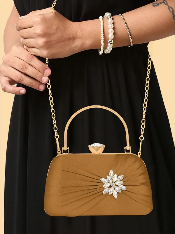 Brown_Radiance_Flower_Diamond_Satin_Clutch_For_Women_&_Girls_(22_X_10_X_15_Cm)