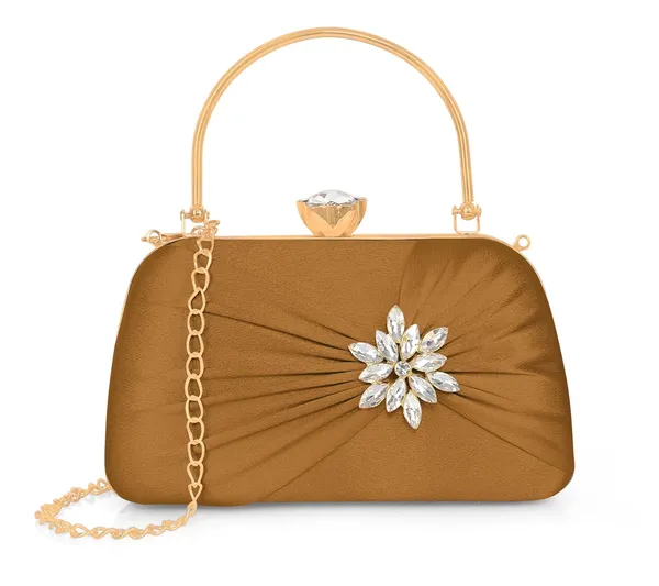 Brown_Radiance_Flower_Diamond_Satin_Clutch_For_Women_&_Girls_(22_X_10_X_15_Cm)