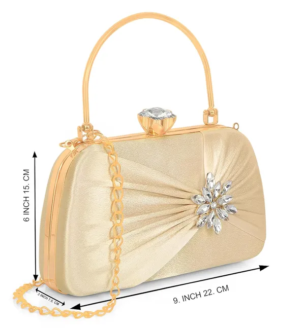 Gold_Radiance_Flower_Diamond_Satin_Clutch_For_Women_&_Girls_(22_X_10_X_15_Cm)