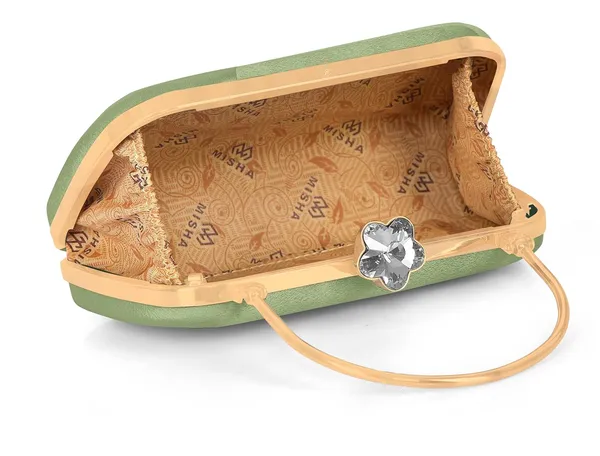 Green_Radiance_Flower_Diamond_Satin_Clutch_For_Women_&_Girls_(22_X_10_X_15_Cm)