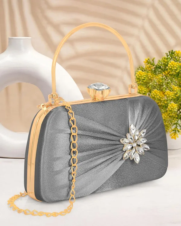 Grey_Premium_Satin_With_Shiny_Texture_Diamond_Clutch_For_Women_&_Girls_(22_X_10_X_15_Cm)