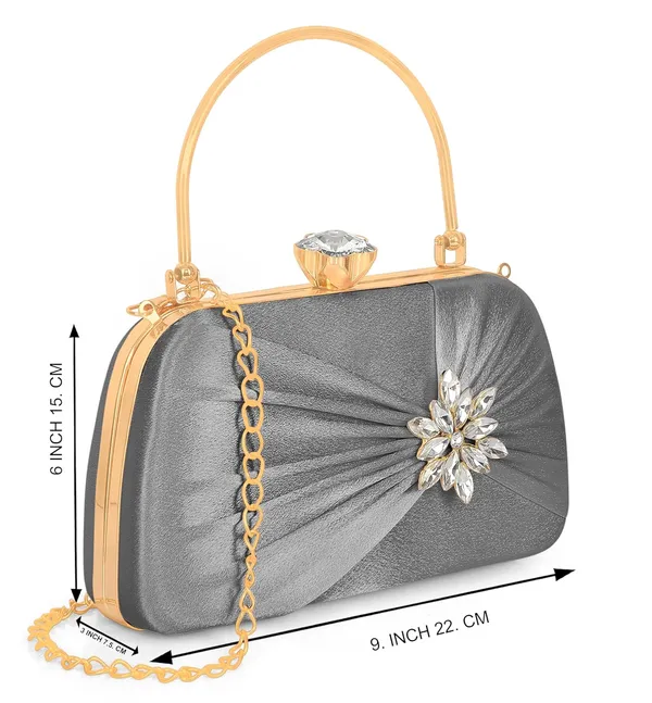 Grey_Premium_Satin_With_Shiny_Texture_Diamond_Clutch_For_Women_&_Girls_(22_X_10_X_15_Cm)