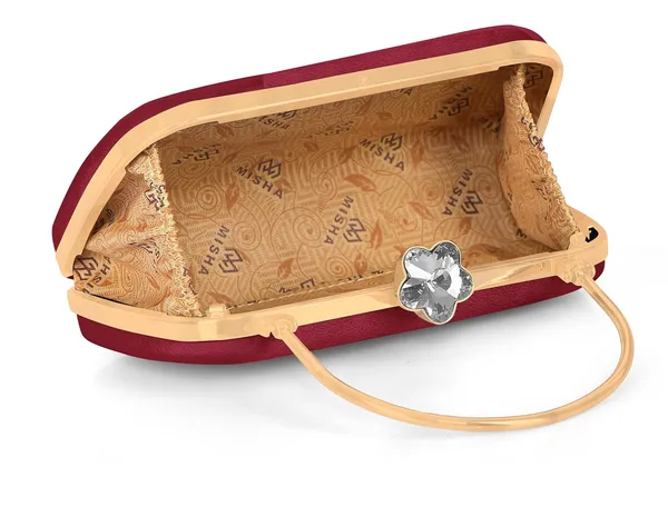 Maroon_Radiance_Flower_Diamond_Satin_Clutch_For_Women_&_Girls_(22_X_10_X_15_Cm)