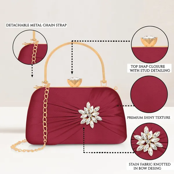 Maroon_Radiance_Flower_Diamond_Satin_Clutch_For_Women_&_Girls_(22_X_10_X_15_Cm)