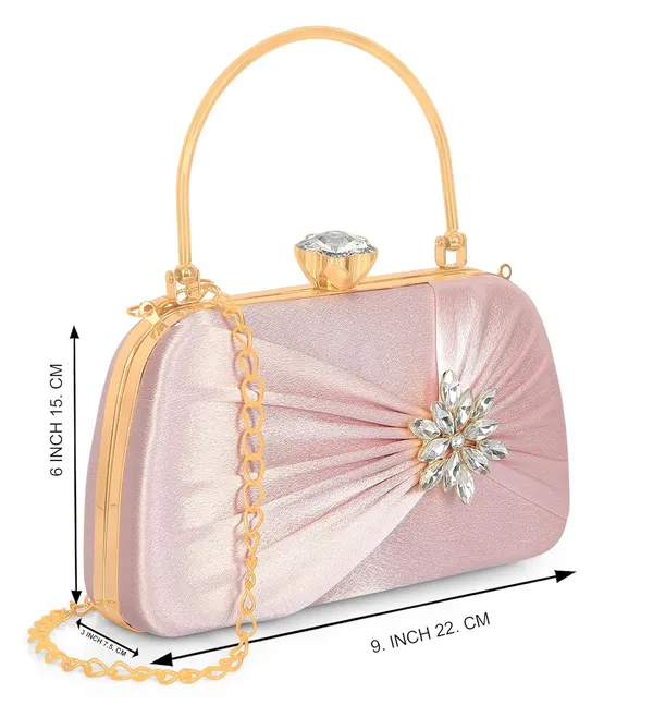 Pink_Premium_Satin_With_Shiny_Texture_Diamond_Clutch_For_Women_&_Girls_(22_X_10_X_15_Cm)