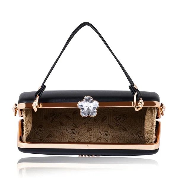 Black_Faux_Leather_Dazzling_Mirage_Clutch_For_Women_&_Girls_(18.6_X_7_X_12.5_Cm)