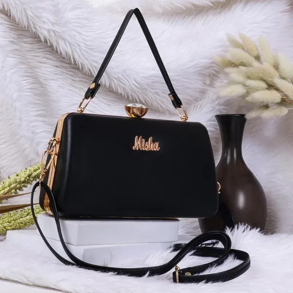 Black_Faux_Leather_Dazzling_Mirage_Clutch_For_Women_&_Girls_(18.6_X_7_X_12.5_Cm)