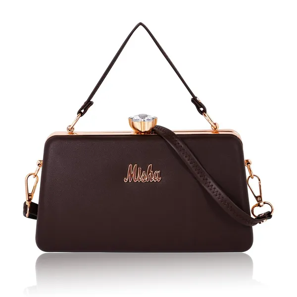 Brown_Faux_Leather_Dazzling_Mirage_Clutch_For_Women_&_Girls_(18.6_X_7_X_12.5_Cm)