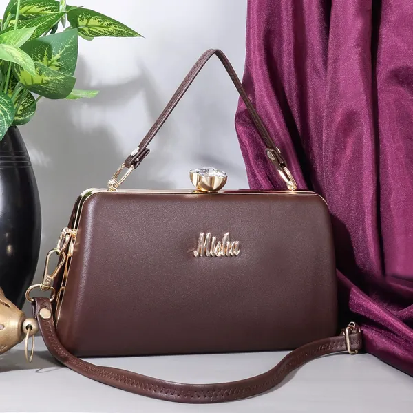 Brown_Faux_Leather_Dazzling_Mirage_Clutch_For_Women_&_Girls_(18.6_X_7_X_12.5_Cm)