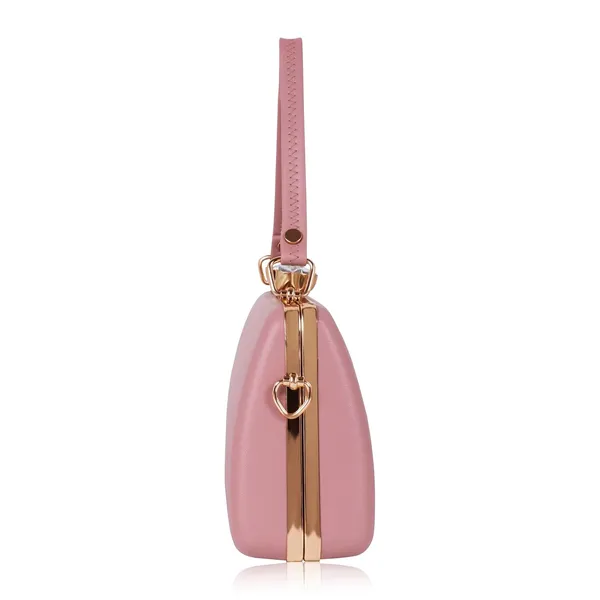 Pink_Faux_Leather_Dazzling_Mirage_Clutch_
