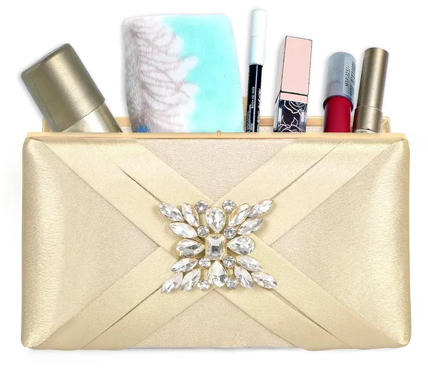 Gold_Premium_Satin_With_Shiny_Texture_Diamond_Clutch_For_Women_&_Girls_(22_X_10_X_15_Cm)