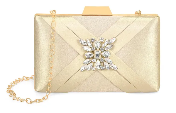 Gold_Premium_Satin_With_Shiny_Texture_Diamond_Clutch_For_Women_&_Girls_(22_X_10_X_15_Cm)