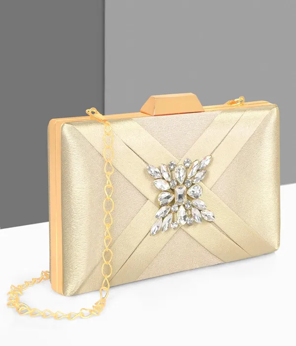 Gold_Premium_Satin_With_Shiny_Texture_Diamond_Clutch_For_Women_&_Girls_(22_X_10_X_15_Cm)