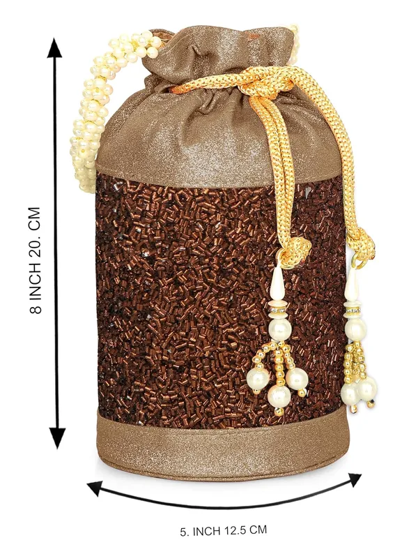 Brown_Gilded_Grace_Designer_Beaded_Potli_With_Pearl_Handle_For_Women_&_Girls_(12.5_X_12.5_X_20_Cm)